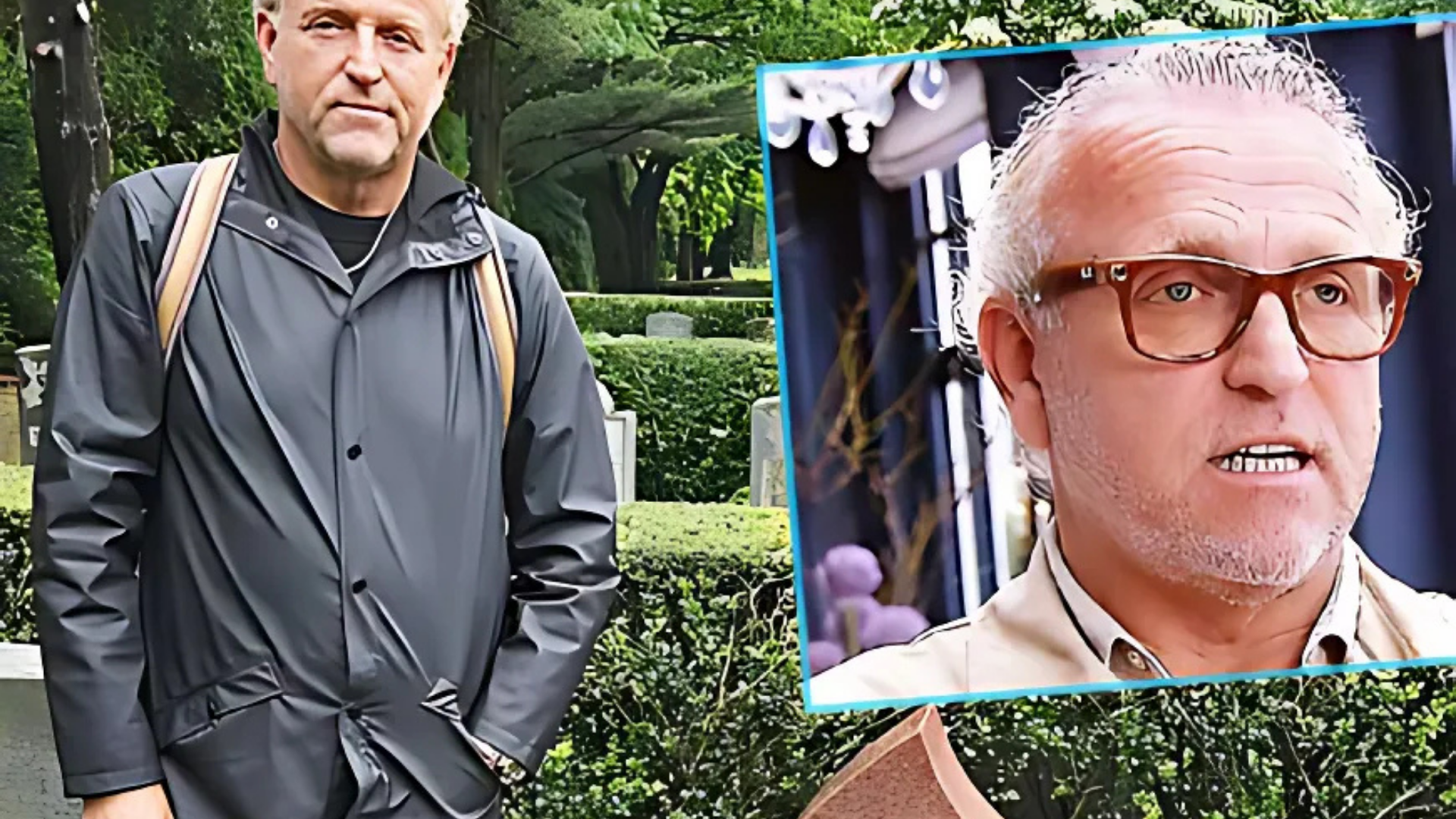 Gordon bij een graf